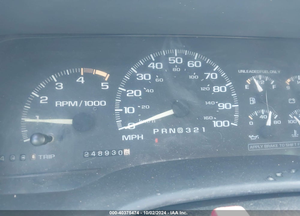 1995 GMC SIERRA K1500 VIN: 2GTEK19K7S1587797