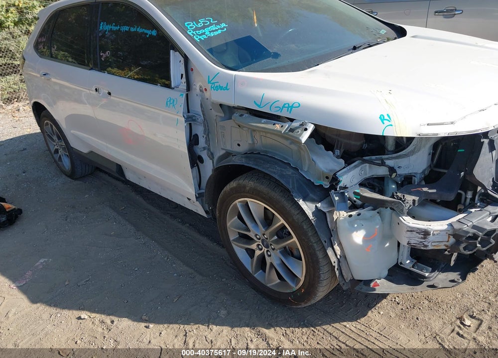 2015 FORD EDGE TITANIUM VIN: 2FMPK3K82FBB91405