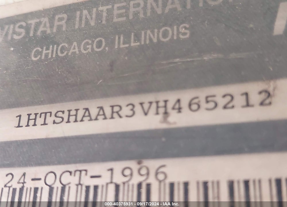 1997 INTERNATIONAL 4000 4900 VIN: 1HTSHAAR3VH465212