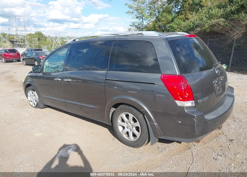 2007 NISSAN QUEST 3.5 SL VIN: 5N1BV28U17N131167