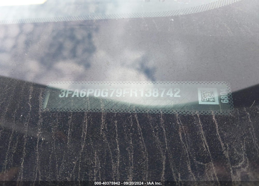 2015 FORD FUSION S VIN: 3FA6P0G79FR138742