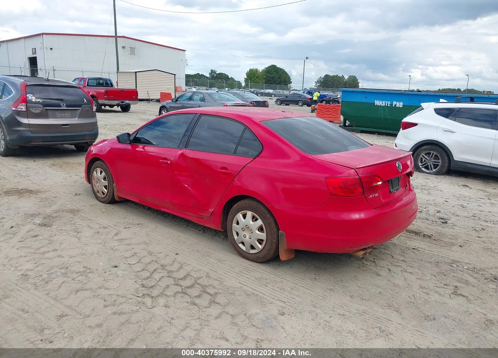 2013 VOLKSWAGEN JETTA 2.0L S VIN: 3VW2K7AJXDM260652