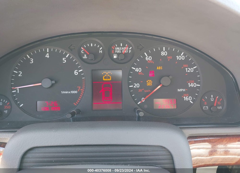 2001 AUDI A4 2.8 VIN: WAUDH68DX1A092778