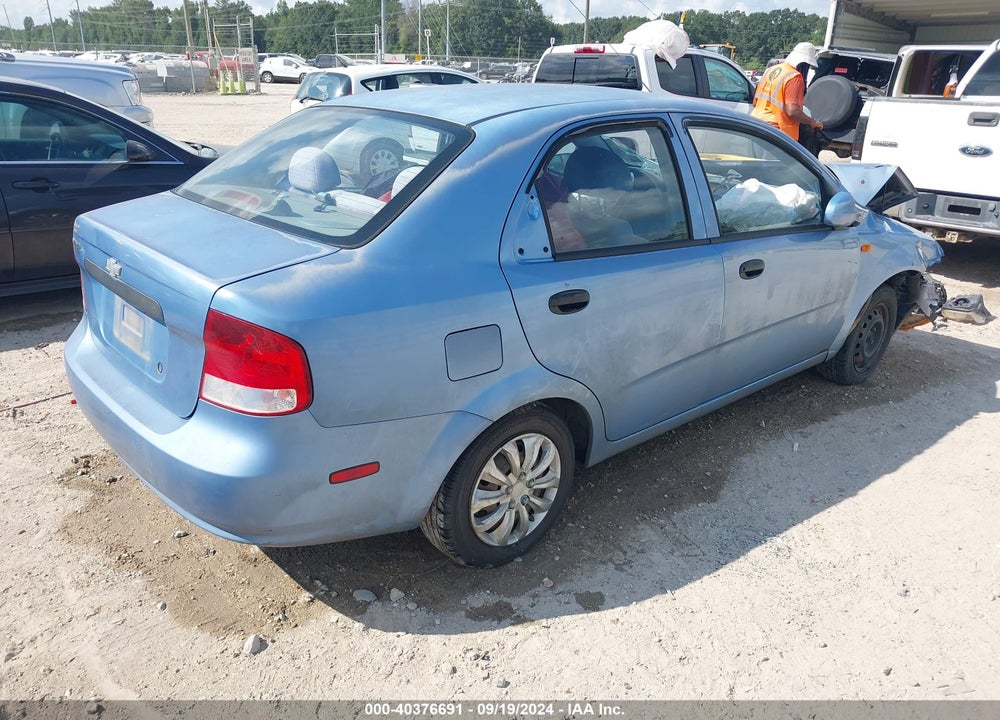 2004 CHEVROLET AVEO LS VIN: KL1TJ526X4B216626