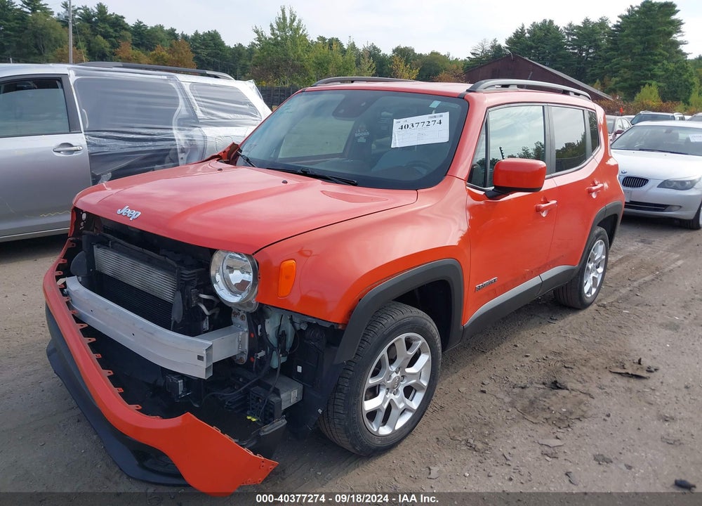 2016 JEEP RENEGADE LATITUDE VIN: ZACCJBBTXGPD05314