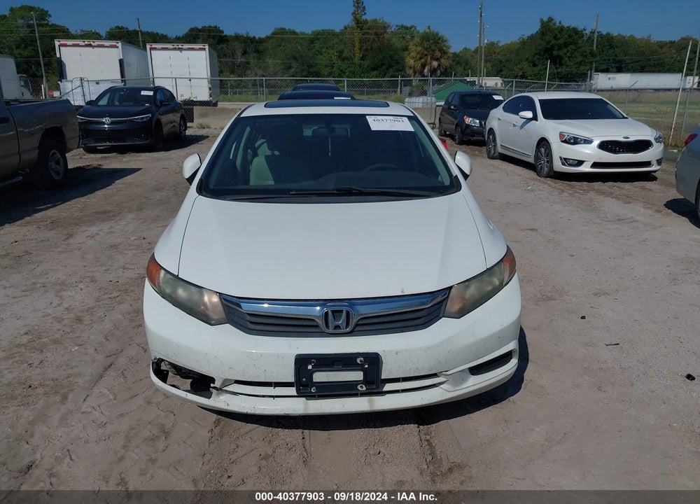 2012 HONDA CIVIC EX VIN: 19XFB2F88CE081418