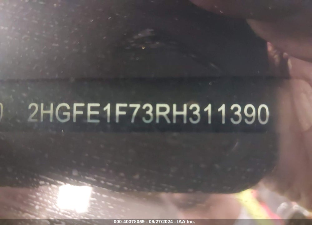 2024 HONDA CIVIC EX VIN: 2HGFE1F73RH311390