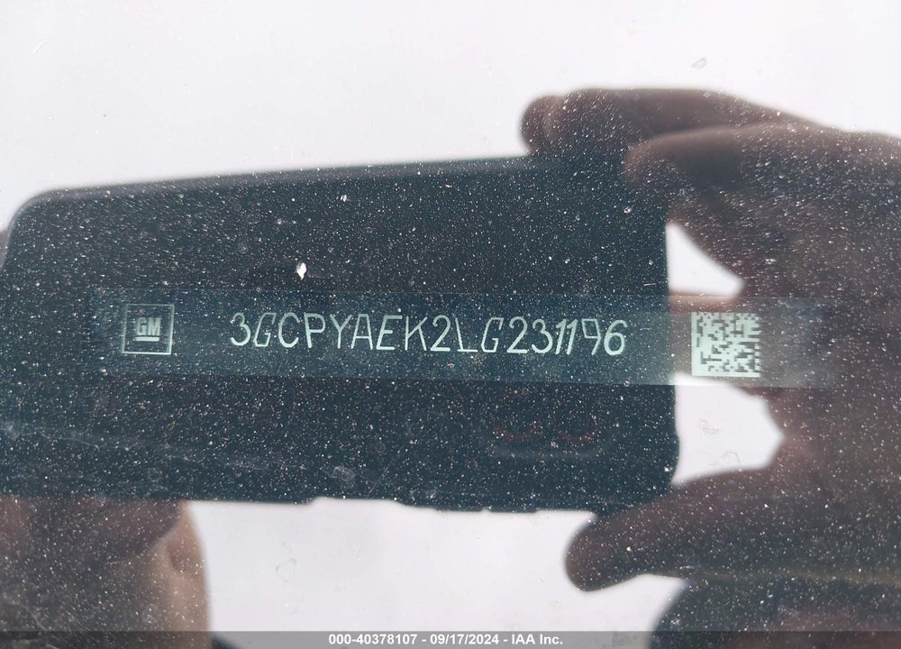 2020 CHEVROLET SILVERADO 1500 VIN: 3GCPYAEK2LG231196