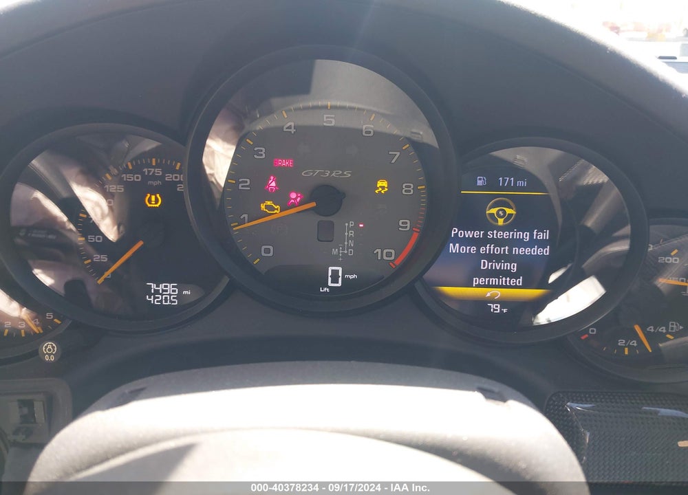 2019 PORSCHE 911 GT3 RS VIN: WP0AF2A92KS165387