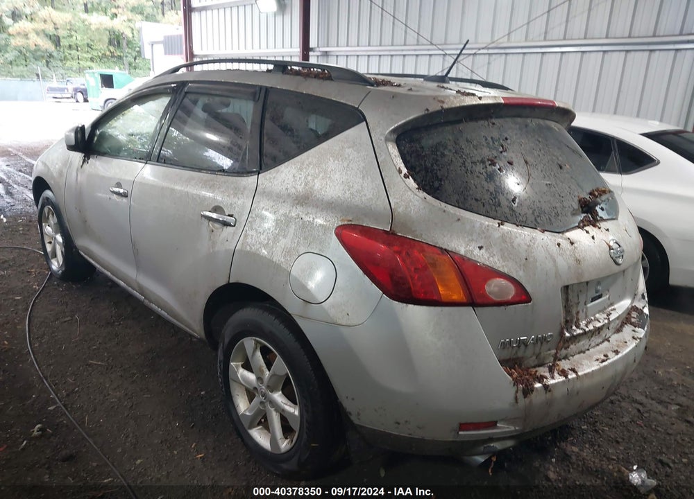 2009 NISSAN MURANO SL VIN: JN8AZ18W59W126832