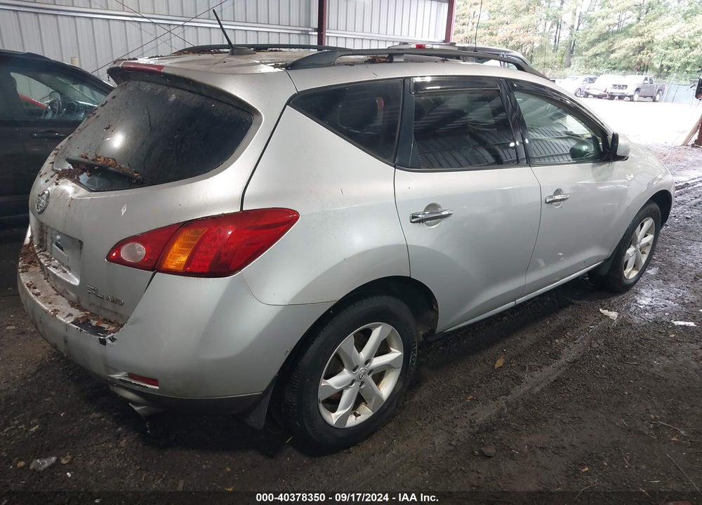 2009 NISSAN MURANO SL VIN: JN8AZ18W59W126832