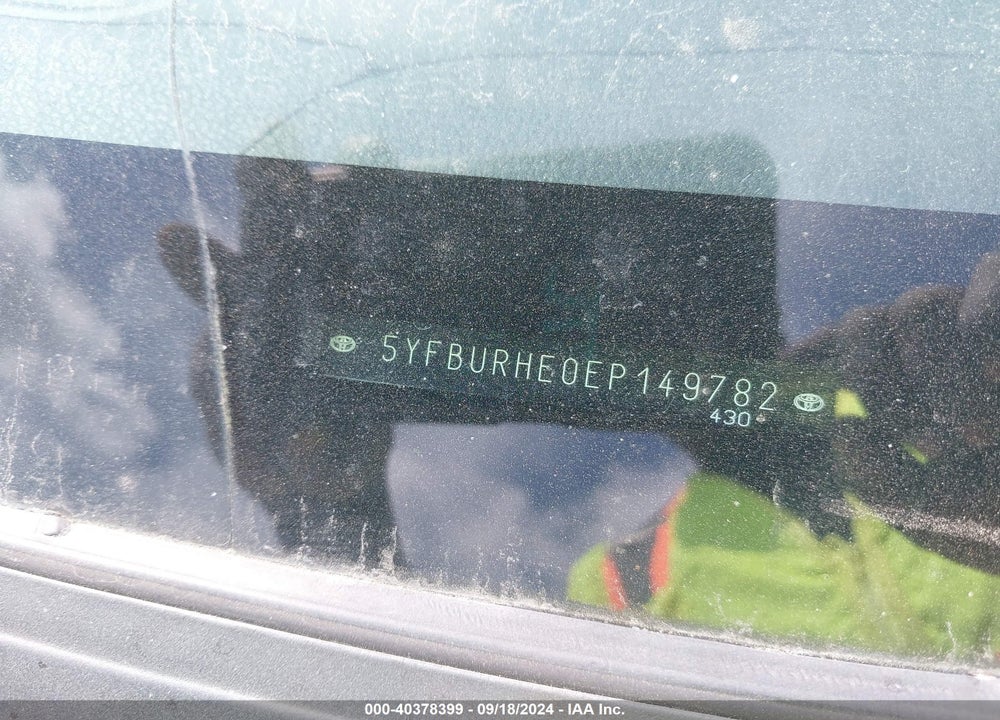 2014 TOYOTA COROLLA S VIN: 5YFBURHE0EP149782