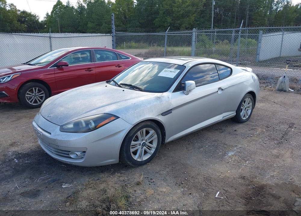 2008 HYUNDAI TIBURON GS VIN: KMHHM66D98U294499