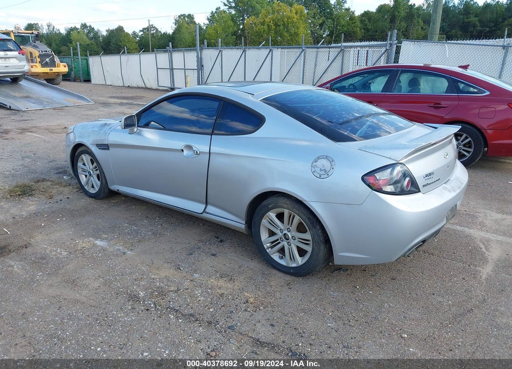 2008 HYUNDAI TIBURON GS VIN: KMHHM66D98U294499