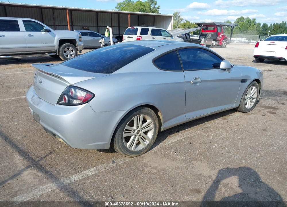 2008 HYUNDAI TIBURON GS VIN: KMHHM66D98U294499