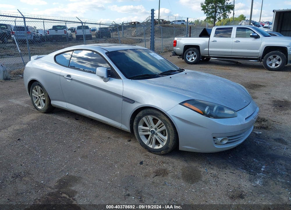 2008 HYUNDAI TIBURON GS VIN: KMHHM66D98U294499
