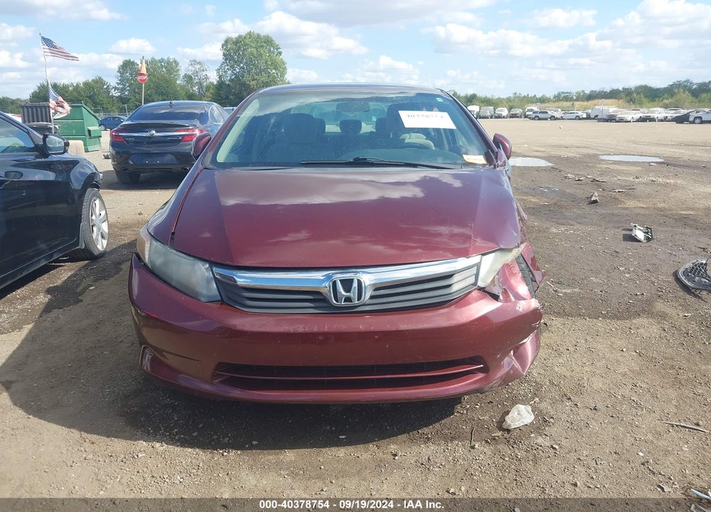 2012 HONDA CIVIC LX VIN: 19XFB2F59CE363718