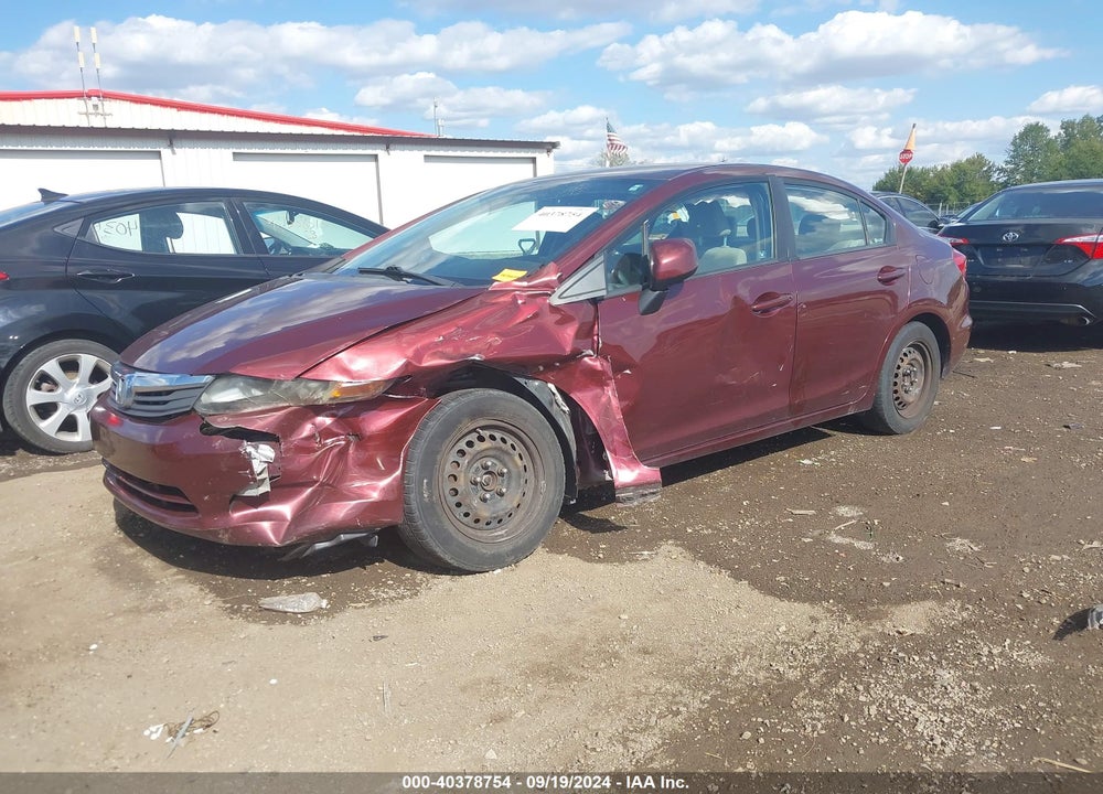 2012 HONDA CIVIC LX VIN: 19XFB2F59CE363718