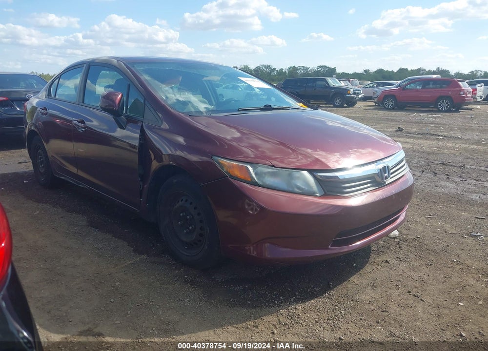 2012 HONDA CIVIC LX VIN: 19XFB2F59CE363718