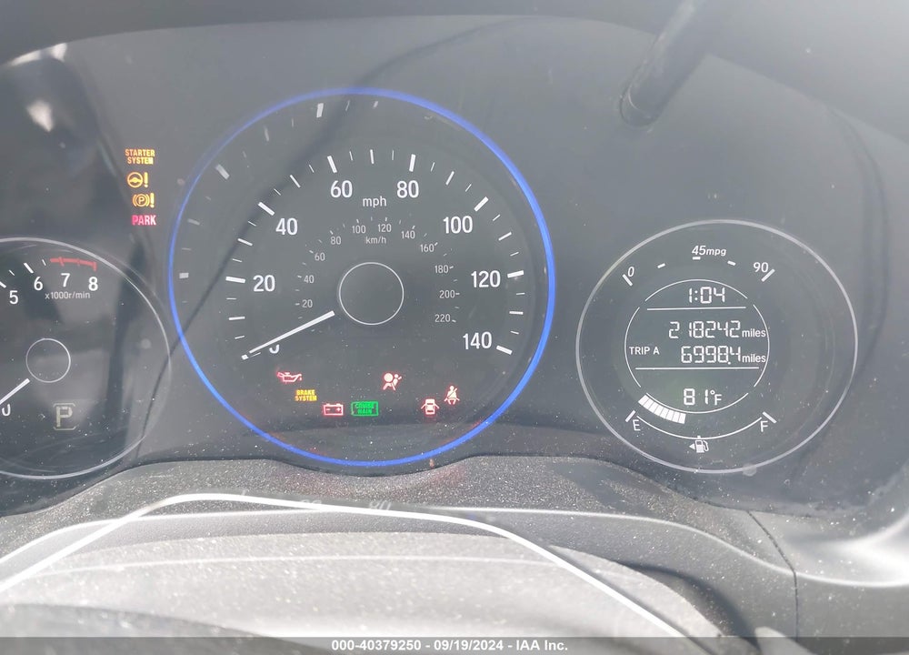 2016 HONDA HR-V EX-L VIN: 3CZRU5H7XGM711765