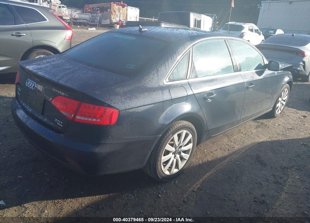 2012 AUDI A4 2.0T PREMIUM VIN: WAUBFAFL0CN019845