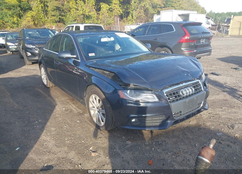 2012 AUDI A4 2.0T PREMIUM VIN: WAUBFAFL0CN019845