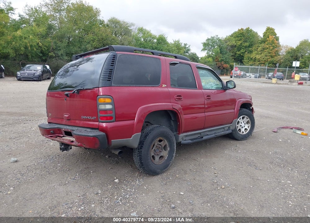 2004 CHEVROLET TAHOE Z71 VIN: 1GNEK13ZX4R312075