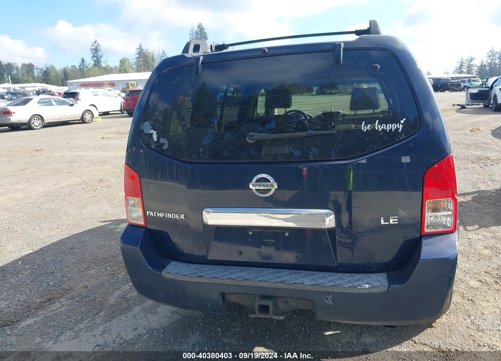 2006 NISSAN PATHFINDER LE VIN: 5N1AR18W96C600804