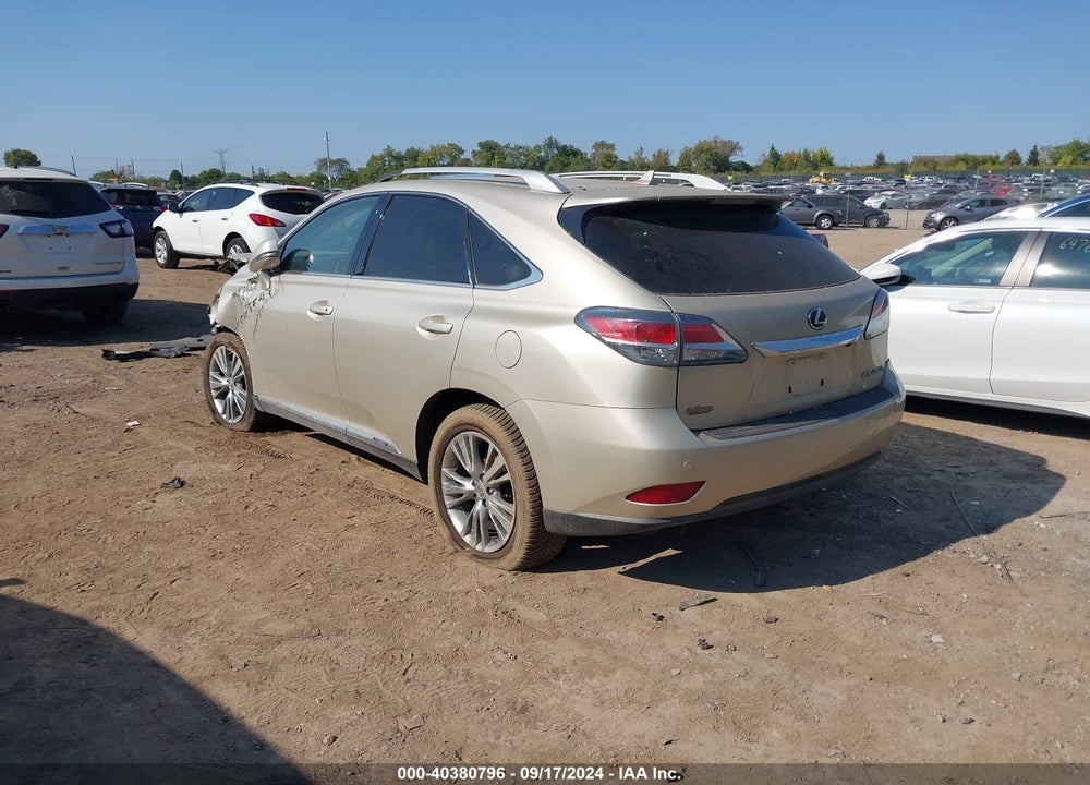 2013 LEXUS RX 450H VIN: JTJBC1BA3D2063144