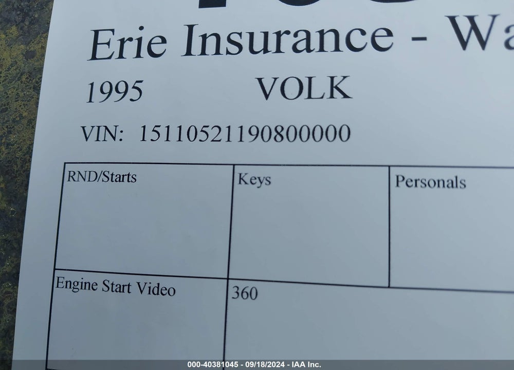 1995 VOLKSWAGEN EUROVAN CAMPER/TRANSPORTER VIN: WV2EE0701SH065118