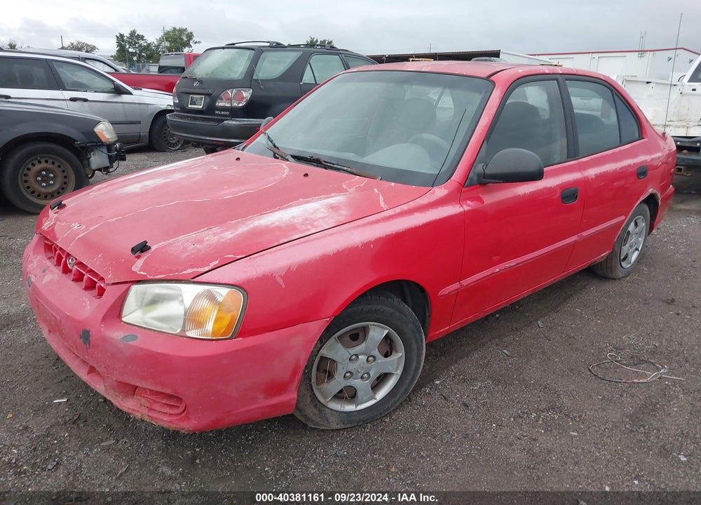 2002 HYUNDAI ACCENT GL VIN: KMHCG45C72U378181