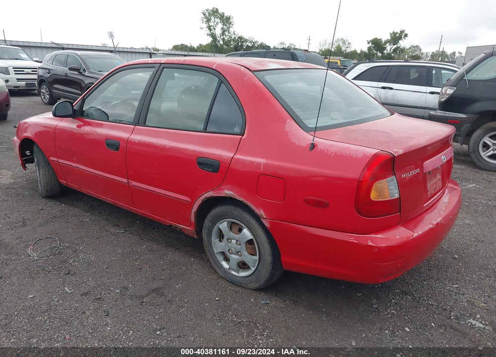 2002 HYUNDAI ACCENT GL VIN: KMHCG45C72U378181