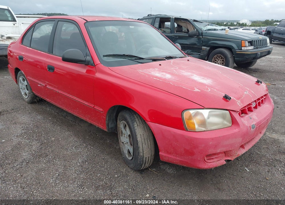 2002 HYUNDAI ACCENT GL VIN: KMHCG45C72U378181