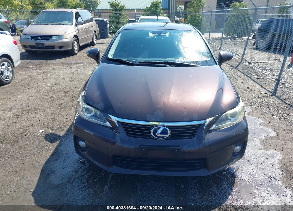 2012 LEXUS CT 200H PREMIUM VIN: JTHKD5BH6C2108109