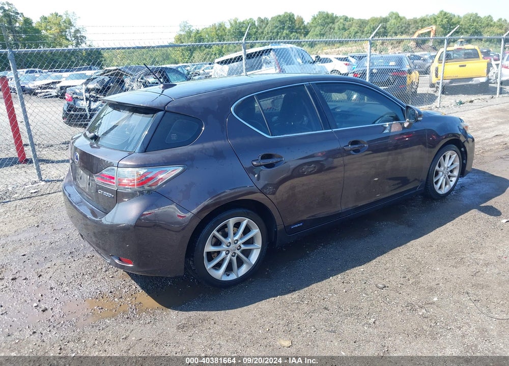 2012 LEXUS CT 200H PREMIUM VIN: JTHKD5BH6C2108109