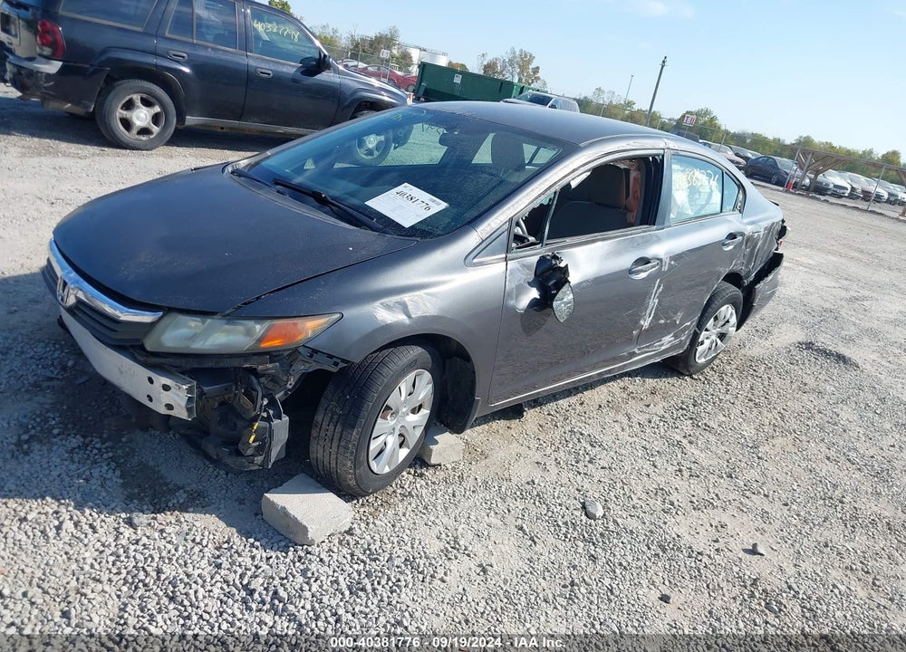2012 HONDA CIVIC LX VIN: 19XFB2F51CE014004