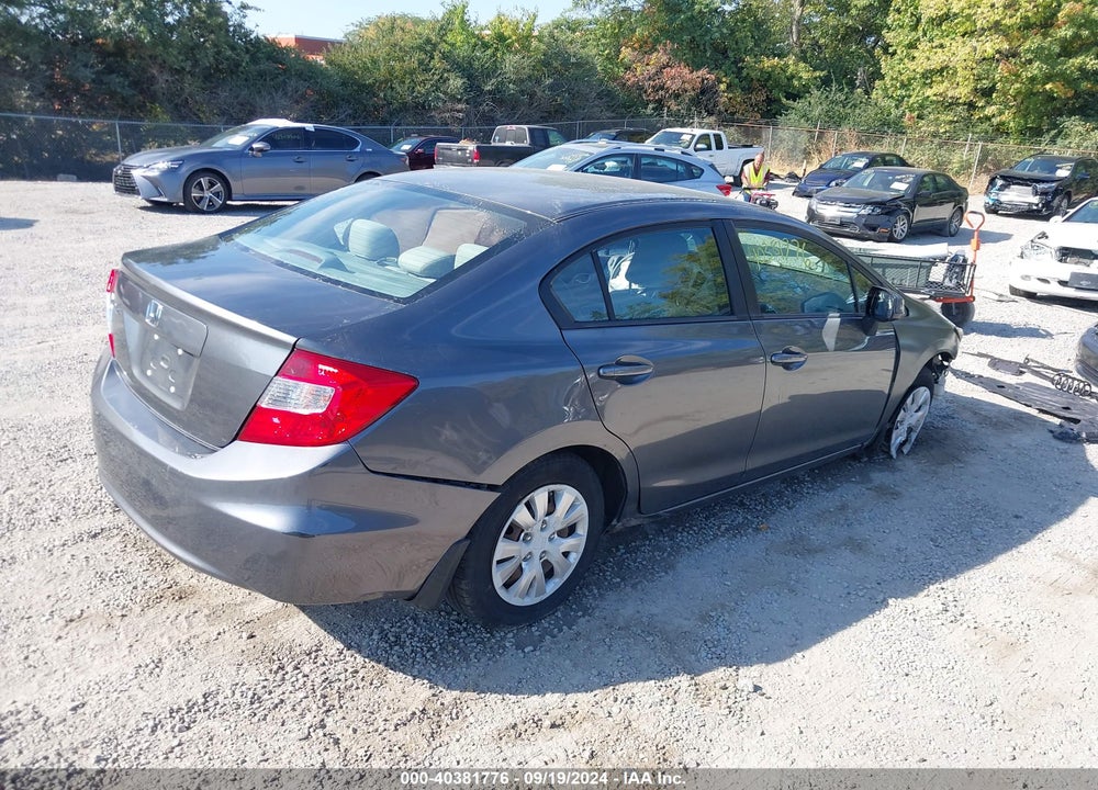 2012 HONDA CIVIC LX VIN: 19XFB2F51CE014004