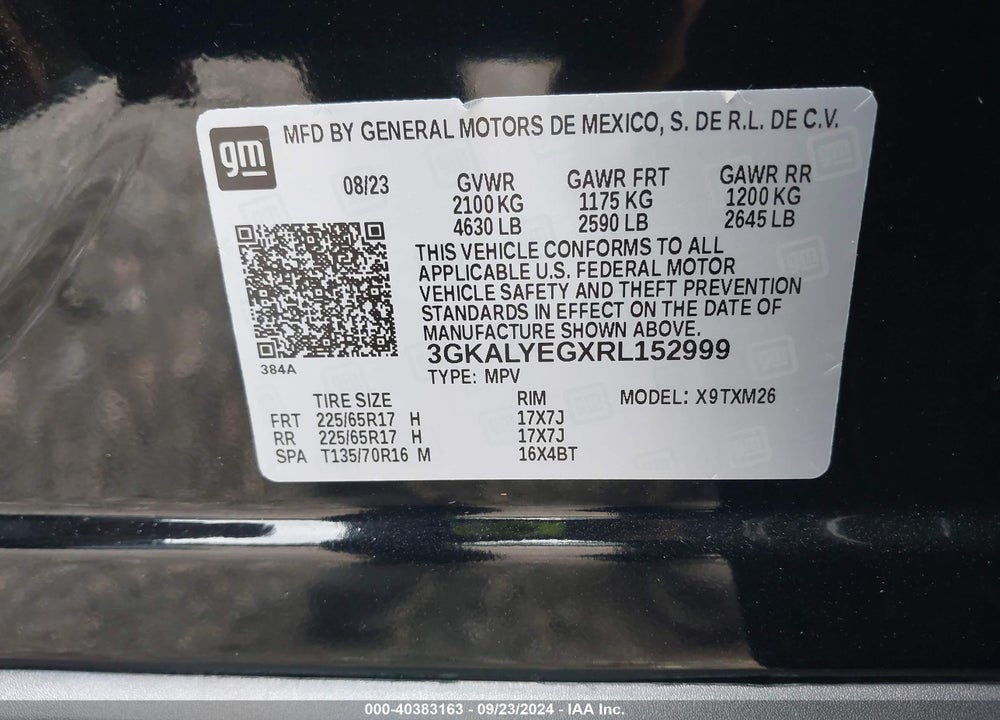 2024 GMC TERRAIN AWD AT4 VIN: 3GKALYEGXRL152999