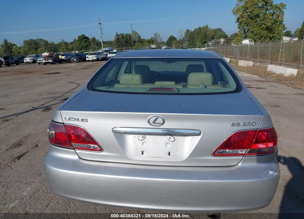 2005 LEXUS ES 330 VIN: JTHBA30G055126856
