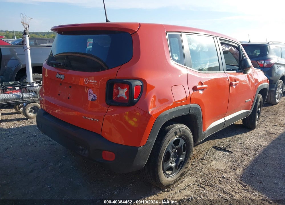 2016 JEEP RENEGADE SPORT VIN: ZACCJBAT5GPE09582