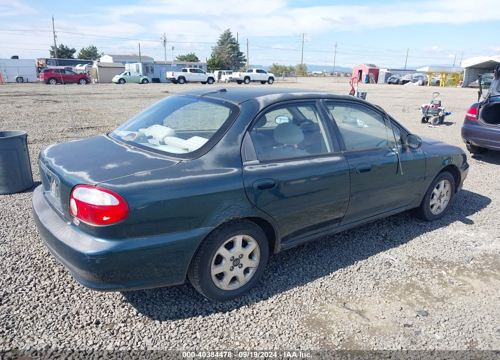 2000 KIA SEPHIA LS/LS W/POWER PKG VIN: KNAFB1210Y5864445