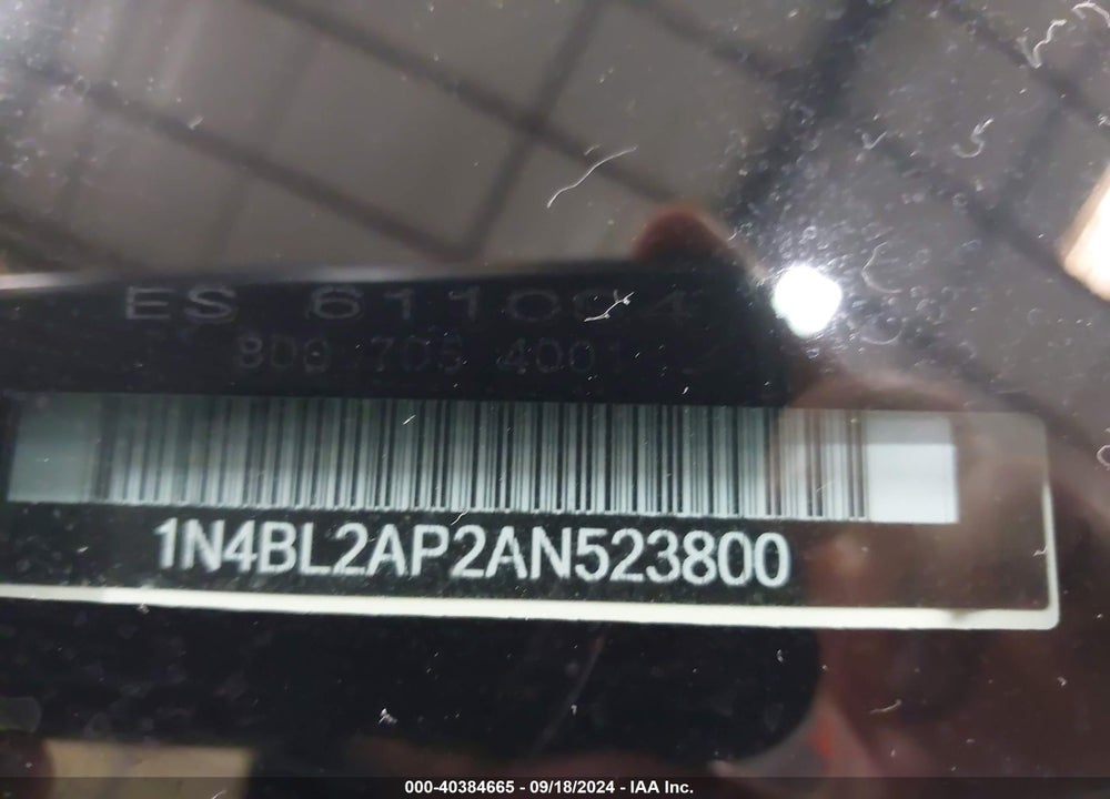 2010 NISSAN ALTIMA 3.5 SR VIN: 1N4BL2AP2AN523800