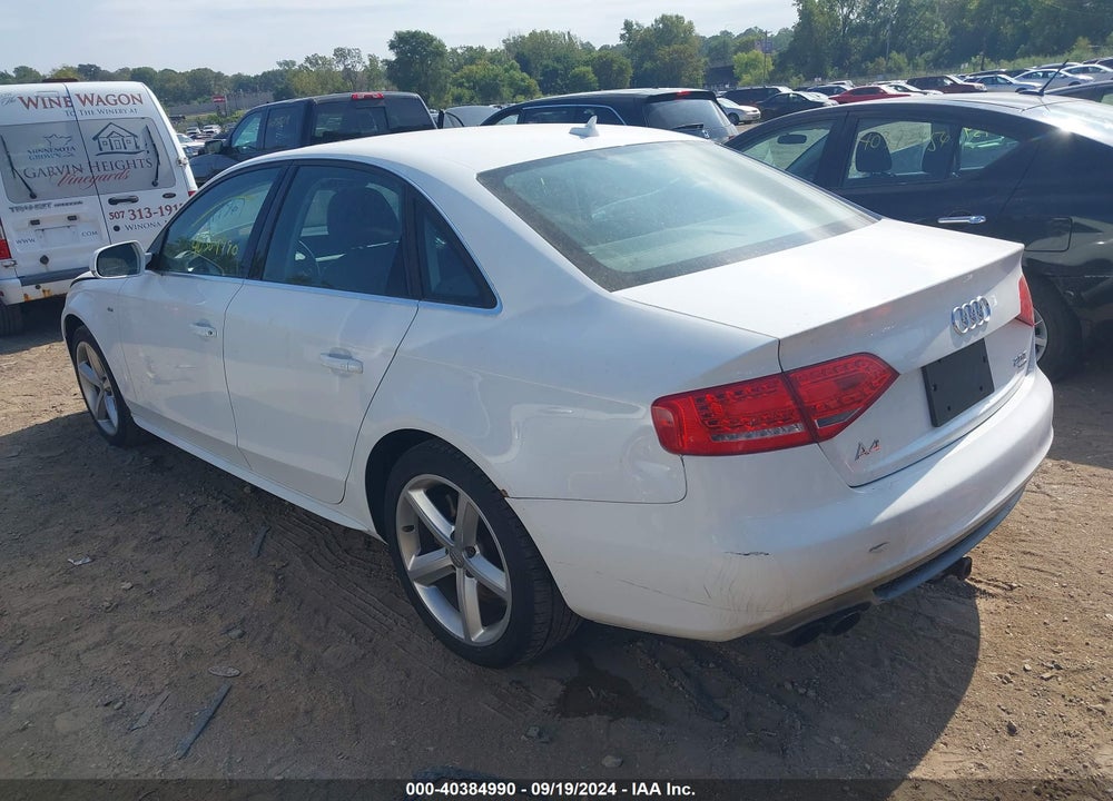 2012 AUDI A4 2.0T PREMIUM VIN: WAUFFAFL5CA043633