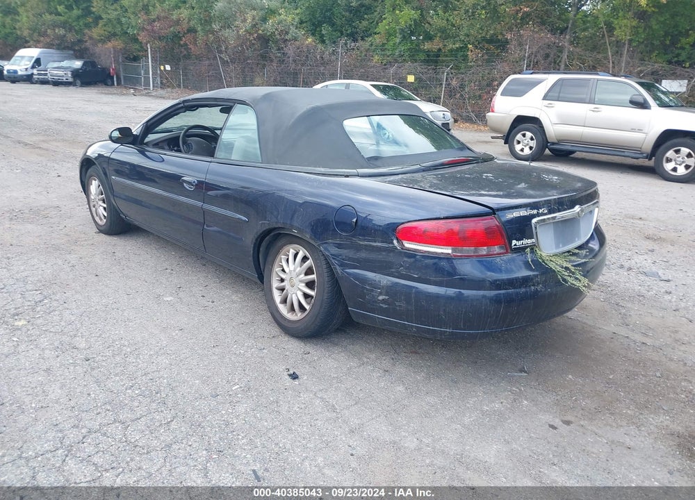 2003 CHRYSLER SEBRING LXI VIN: 1C3EL55T43N577798