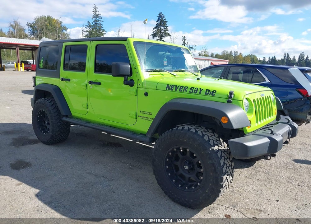 2012 JEEP WRANGLER UNLIMITED SPORT VIN: 1C4BJWDGXCL229126
