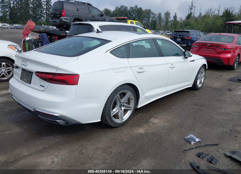 2022 AUDI A5 SPORTBACK PREMIUM 45 TFSI S LINE QUATTRO S TRONIC VIN: WAUDACF57NA009229