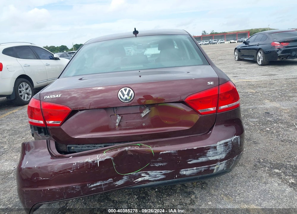 2012 VOLKSWAGEN PASSAT 2.5L SE VIN: 1VWBP7A30CC086884
