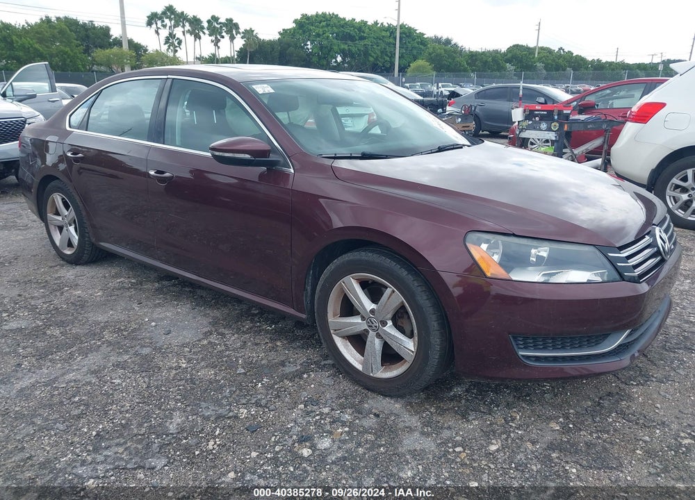 2012 VOLKSWAGEN PASSAT 2.5L SE VIN: 1VWBP7A30CC086884