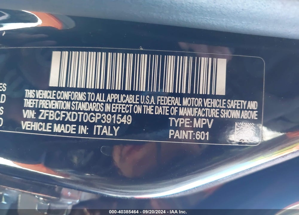2016 FIAT 500X LOUNGE VIN: ZFBCFXDT0GP391549