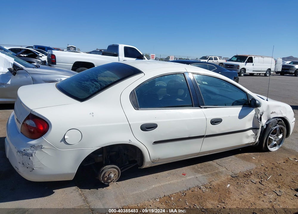 2005 DODGE NEON SE VIN: 1B3ES26C45D111813